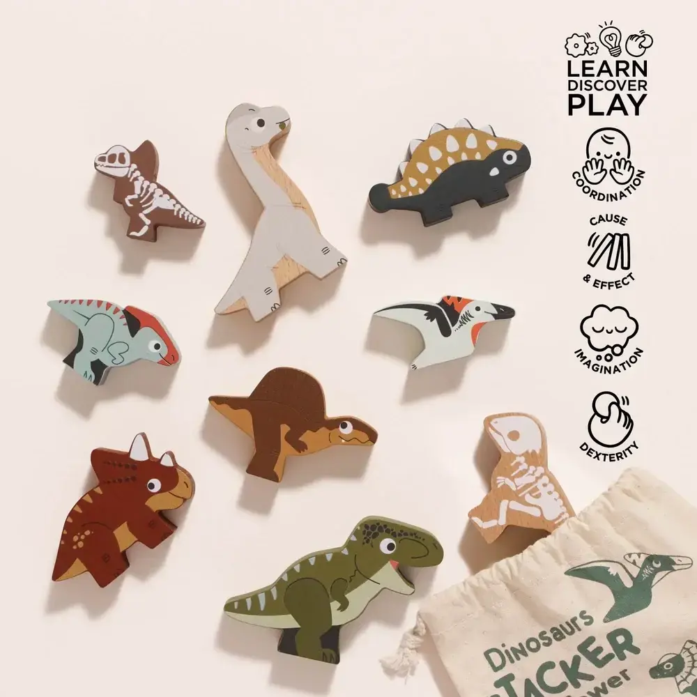 Le Toy Van Stacking Dinosaurs Bag